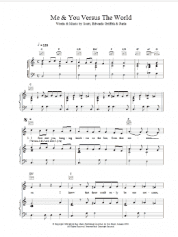 page one of Me & You Versus The World (Piano, Vocal & Guitar Chords)