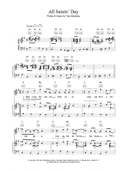 page one of All Saint's Day (Piano, Vocal & Guitar Chords)