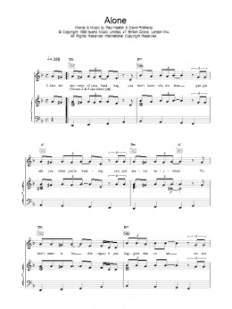 page one of Alone (Piano, Vocal & Guitar Chords)