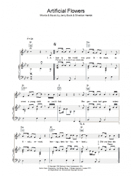 page one of Artificial Flowers (from Tenderloin) (Piano, Vocal & Guitar Chords)