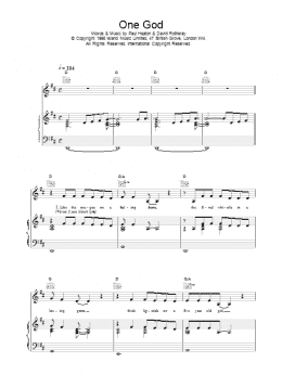 page one of One God (Piano, Vocal & Guitar Chords)