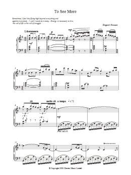 page one of To See More (Piano Solo)