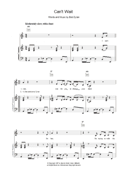 page one of Can't Wait (Piano, Vocal & Guitar Chords)