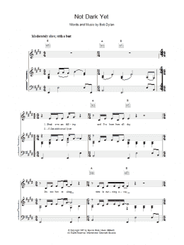 page one of Not Dark Yet (Piano, Vocal & Guitar Chords)