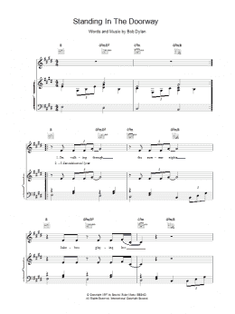 page one of Standing In The Doorway (Piano, Vocal & Guitar Chords)