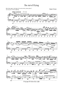 page one of The Art of Flying (Piano Solo)