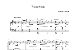 page one of Wandering (Piano Solo)
