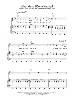 page one of What Have I Done Wrong (Piano, Vocal & Guitar Chords)