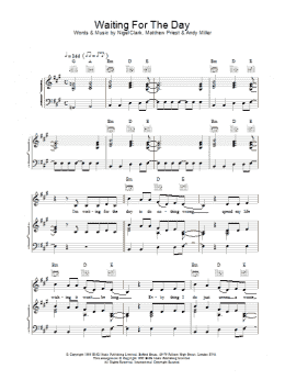 page one of Waiting For The Day (Piano, Vocal & Guitar Chords)