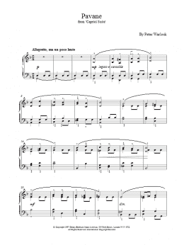 page one of Pavane (Piano Solo)