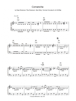 page one of Comanche (Piano, Vocal & Guitar Chords)