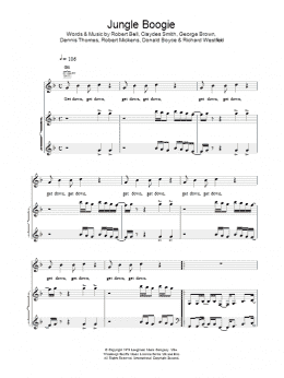page one of Jungle Boogie (Piano, Vocal & Guitar Chords)