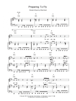 page one of Preparing To Fly (Piano, Vocal & Guitar Chords)
