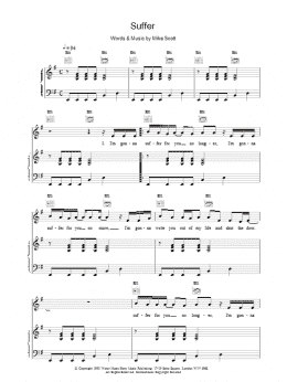 page one of Suffer (Piano, Vocal & Guitar Chords)