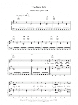 page one of The New Life (Piano, Vocal & Guitar Chords)