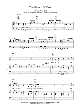page one of The Return Of Pan (Piano, Vocal & Guitar Chords)