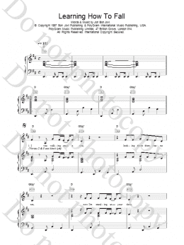 page one of Learning How To Fall (Piano, Vocal & Guitar Chords)