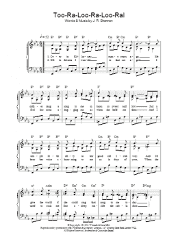 page one of Too Ra Loo Ra Loo Ral (Piano, Vocal & Guitar Chords)