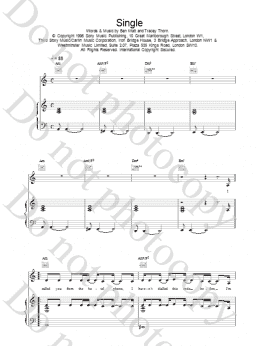 page one of Single (Piano, Vocal & Guitar Chords)