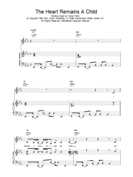 page one of The Heart Remains A Child (Piano, Vocal & Guitar Chords)