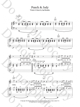 page one of Punch & Judy (Piano, Vocal & Guitar Chords)