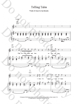 page one of Telling Tales (Piano, Vocal & Guitar Chords)