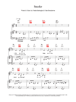 page one of Smoke (Piano, Vocal & Guitar Chords)