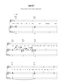page one of Darlin (Piano, Vocal & Guitar Chords)