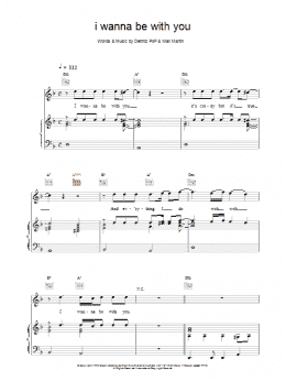 page one of I Wanna Be With You (Piano, Vocal & Guitar Chords)