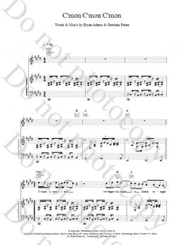 page one of C'mon C'mon C'mon (Piano, Vocal & Guitar Chords)