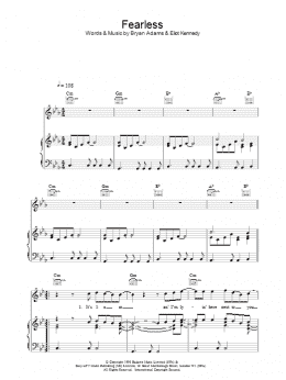 page one of Fearless (Piano, Vocal & Guitar Chords)