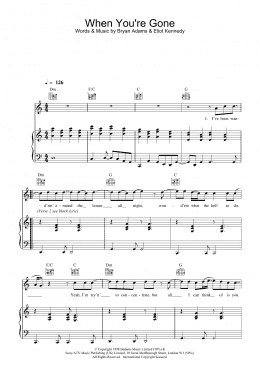 page one of When You're Gone (Piano, Vocal & Guitar Chords)