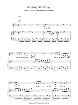 page one of Anything But Strong (Piano, Vocal & Guitar Chords)