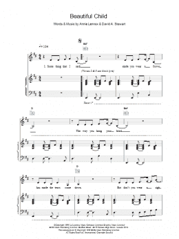 page one of Beautiful Child (Piano, Vocal & Guitar Chords)