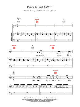 page one of Peace Is Just A Word (Piano, Vocal & Guitar Chords)