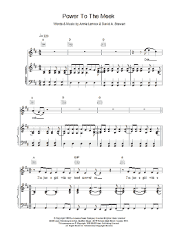 page one of Power To The Meek (Piano, Vocal & Guitar Chords)