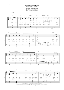 page one of Galway Bay (Piano, Vocal & Guitar Chords)