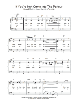 page one of If You're Irish Come Into The Parlour (Piano, Vocal & Guitar Chords)