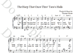 page one of The Harp That Once Thro Taras Halls (Piano, Vocal & Guitar Chords)