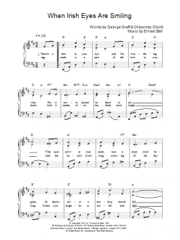 page one of When Irish Eyes Are Smiling (Piano, Vocal & Guitar Chords)