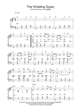 page one of Whistling Gypsy (Piano, Vocal & Guitar Chords)