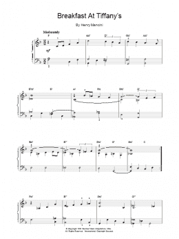 page one of Breakfast At Tiffany's (Piano Solo)