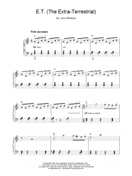 page one of E.T. The Extra-Terrestrial (Piano Solo)