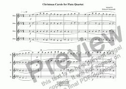 page one of Christmas Carols for Flute Quartet