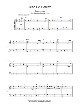 page one of Jean De Florette (Piano Solo)