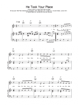 page one of He Took Your Place (Piano, Vocal & Guitar Chords)