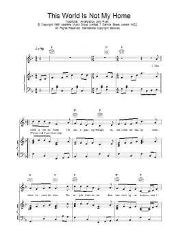 page one of This World Is Not My Home (Piano, Vocal & Guitar Chords)