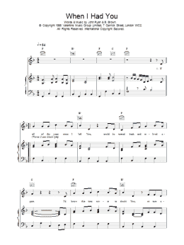 page one of When I Had You (Piano, Vocal & Guitar Chords)