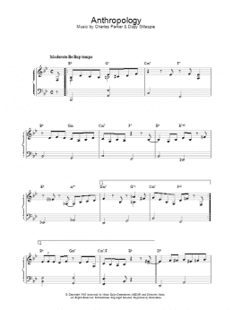 page one of Anthropology (Piano Solo)