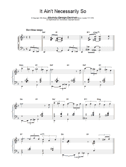 page one of It Ain't Necessarily So (Piano Solo)